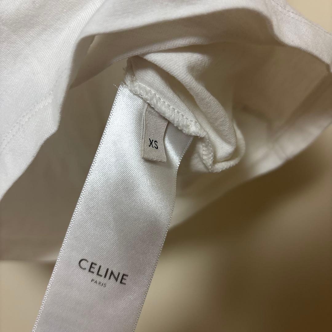 CELINE ロゴ Tシャツ XS ホワイト