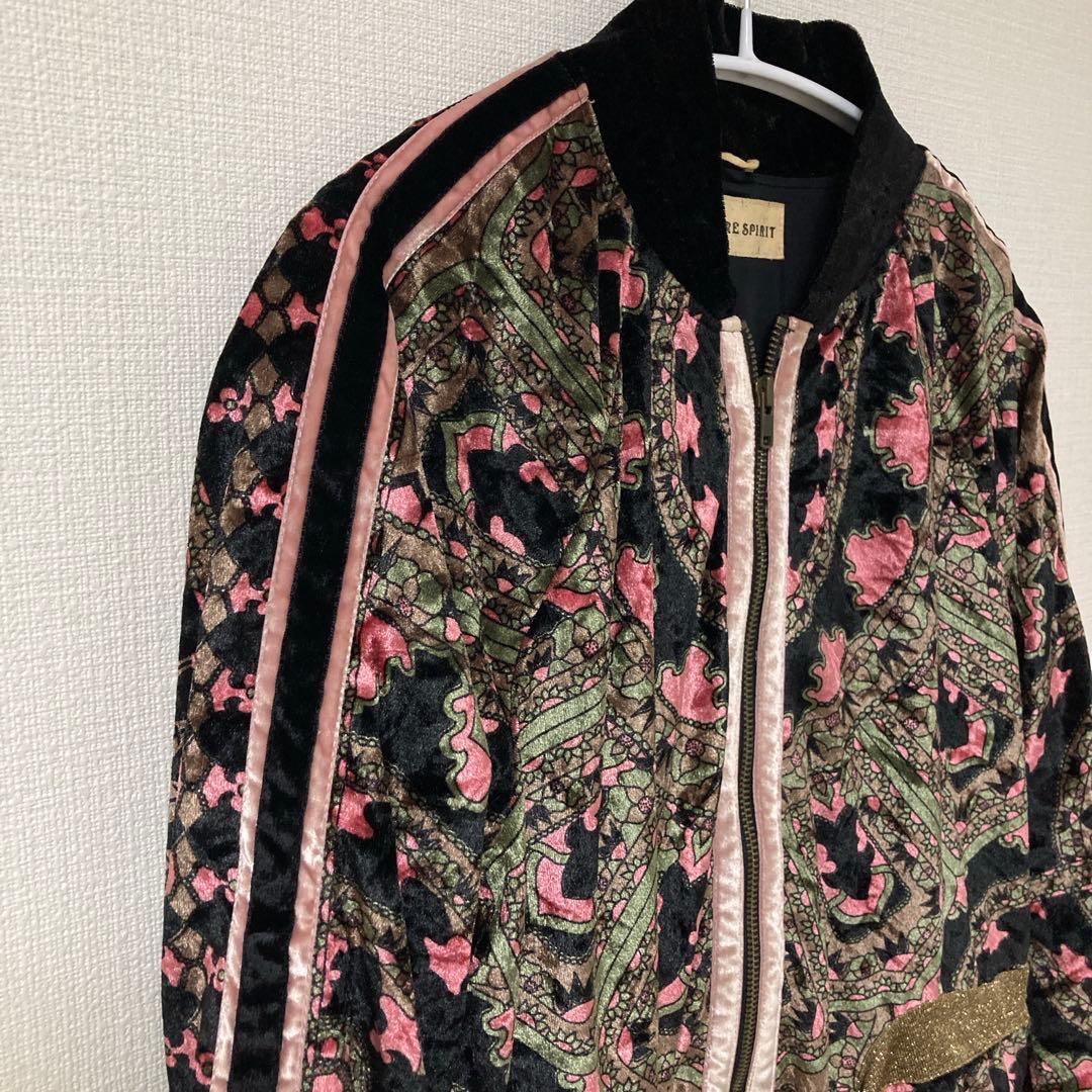 シェアースピリットshare spirit ベロアブルゾン