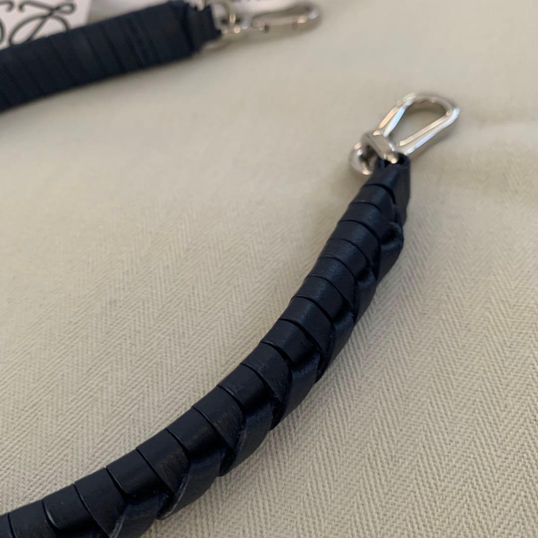 ロエベ ストラップ　ウーブンスパイラルストラップ　付け替えハンドル　ネイビー