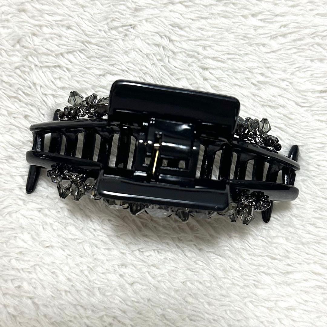 美品 Complex Biz ビジュー ラインストーン バンスクリップ 黒