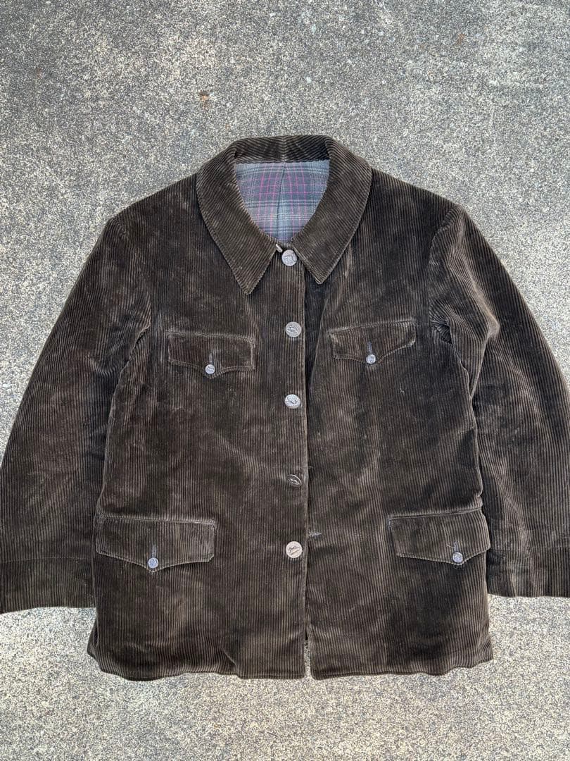 k*7様 30s~40s コーデュロイ　動物ボタン カバーオール