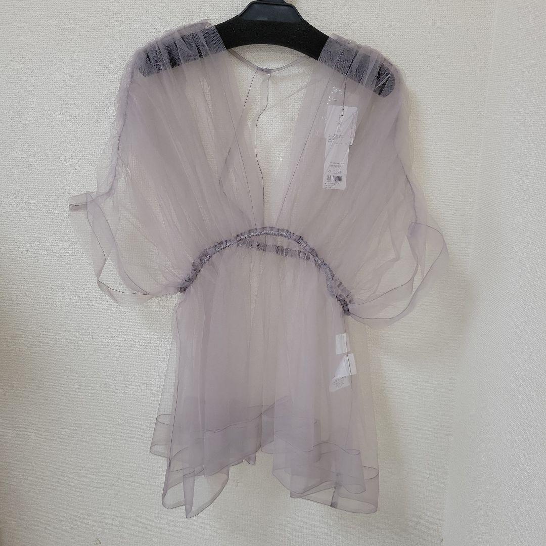 うどん❗バタフライチュールチュニック　　新品　チュールトップス