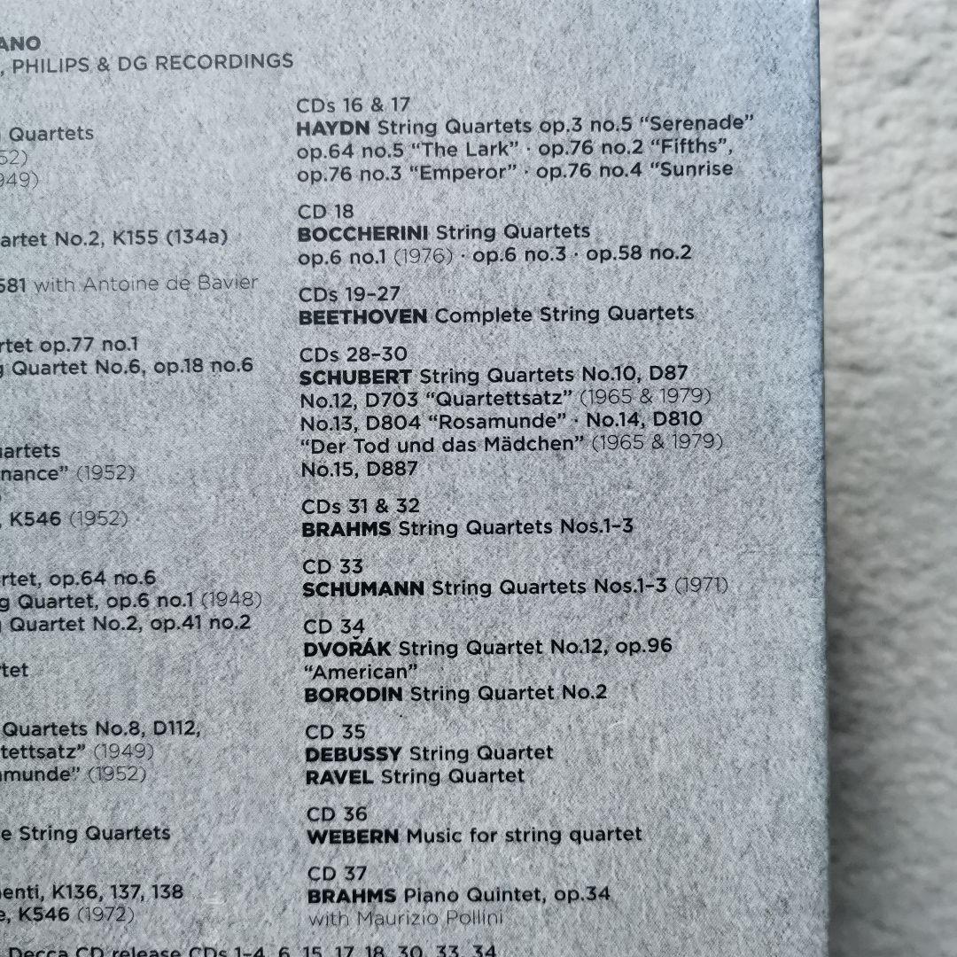イタリア四重奏団　デッカ、フィリップス＆ＤＧ録音全集（３７ＣＤ）