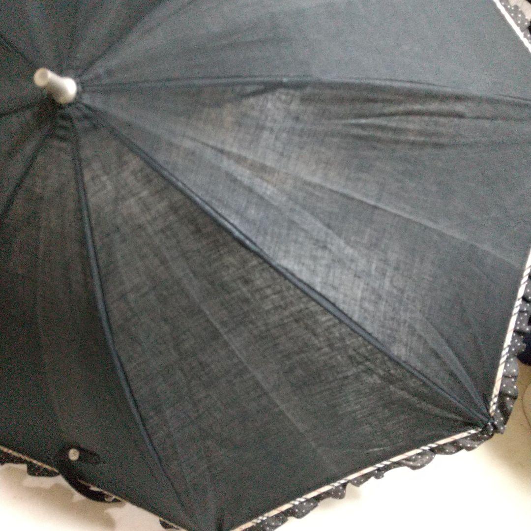 美品 BURBERRY 晴雨兼用 騎士 黒無地 ドット ノバチェック 傘