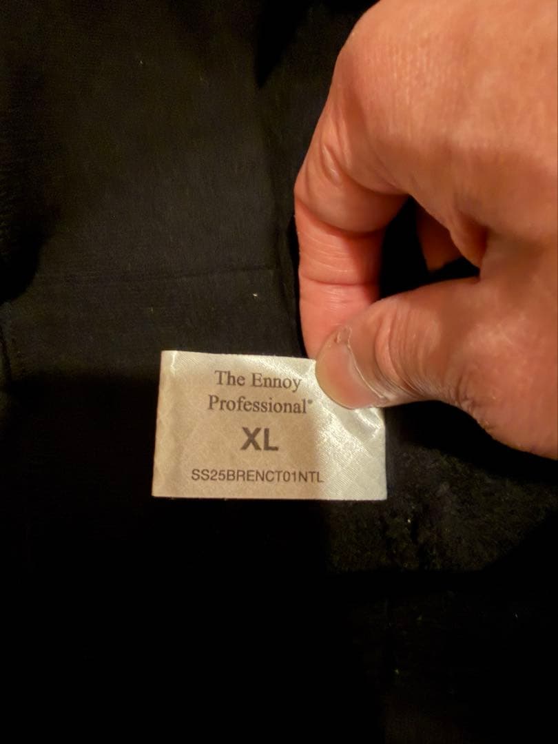 のりお ENNOY CREW SWEAT SET UP 25SS 黒 XL