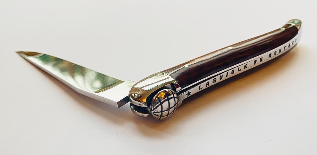 ライヨール ラギオール LOGマーク付 フォールディングナイフ 折りたたみ 茶色