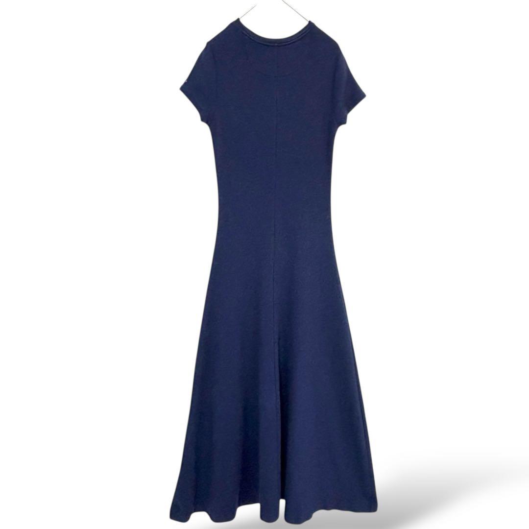 美品　ポロバイラルフローレン マキシ丈　ロングワンピース 半袖　ネイビー　主役級