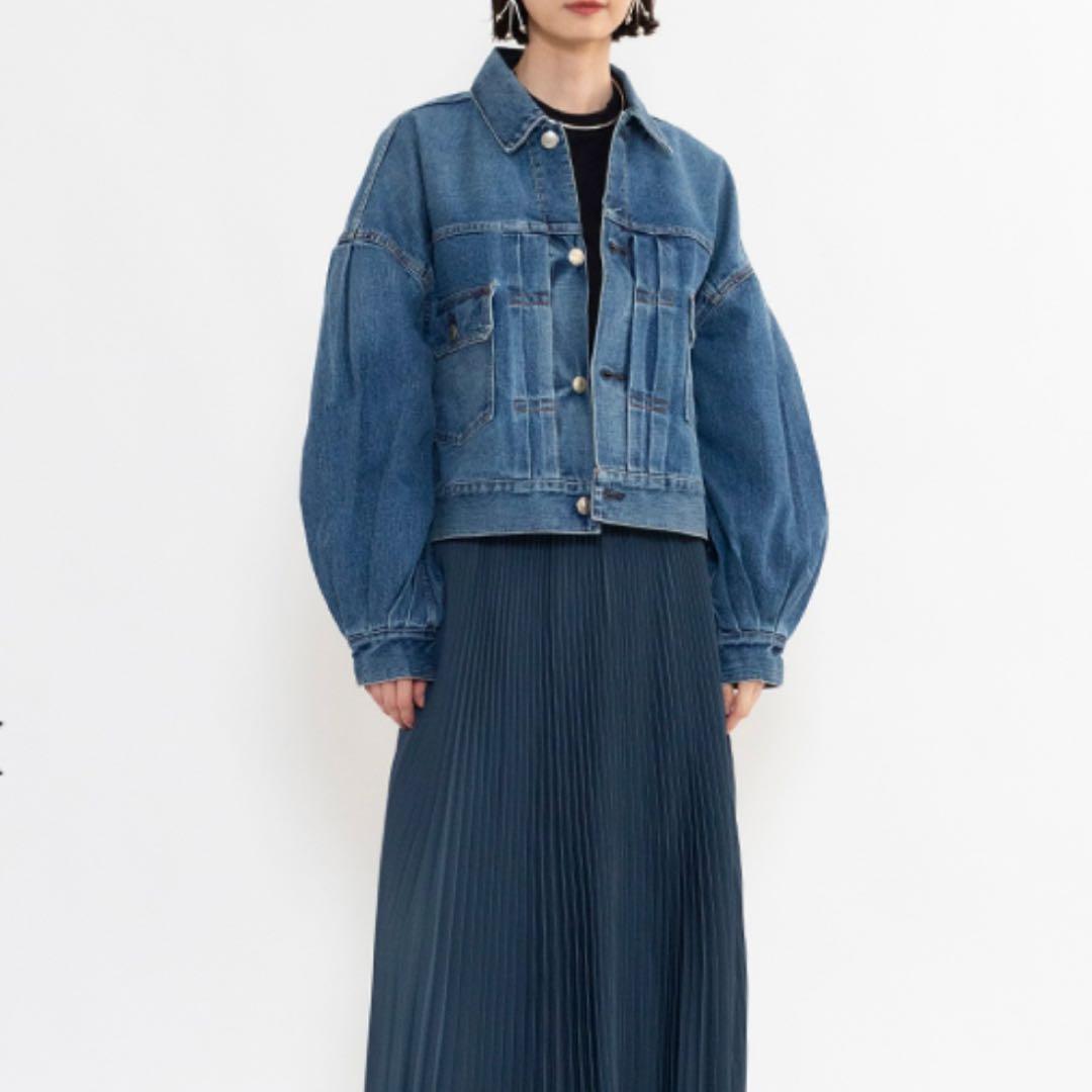 HYKE バルーンスリーブデニムジャケット type2