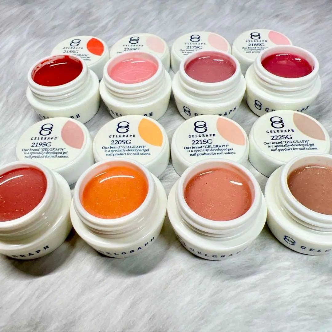 ジェルグラフ　シアーグリッター　カラージェル8色セット　プロ用　　　　　　　37