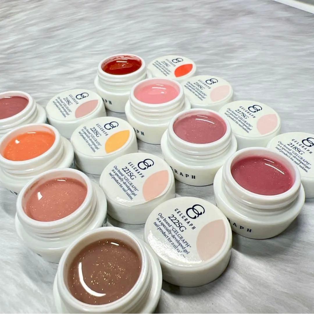 ジェルグラフ　シアーグリッター　カラージェル8色セット　プロ用　　　　　　　37