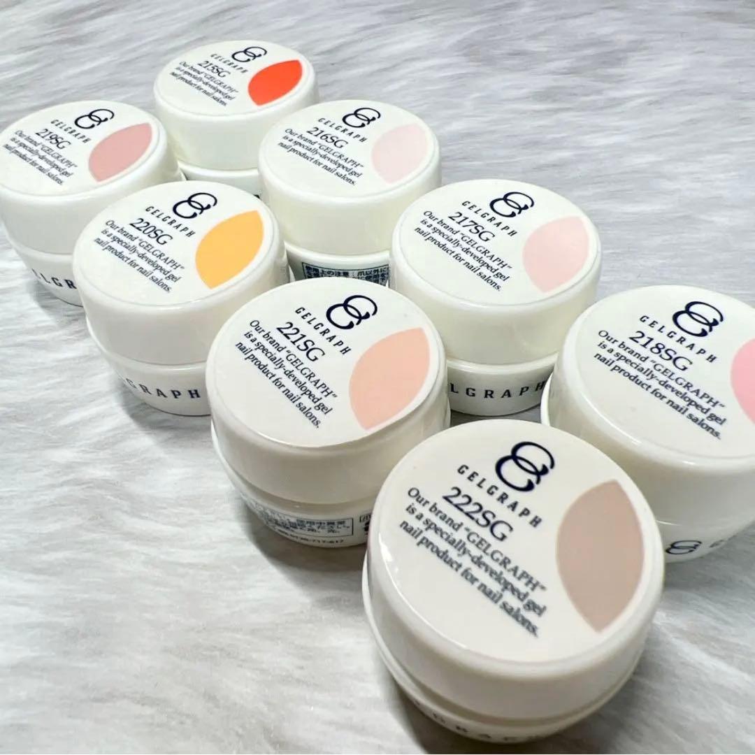 ジェルグラフ　シアーグリッター　カラージェル8色セット　プロ用　　　　　　　37