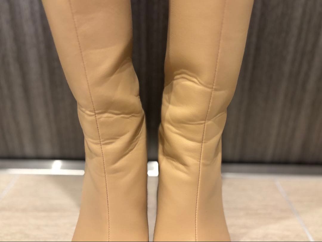 polaura ロングブーツ　ベージュ　Mサイズ