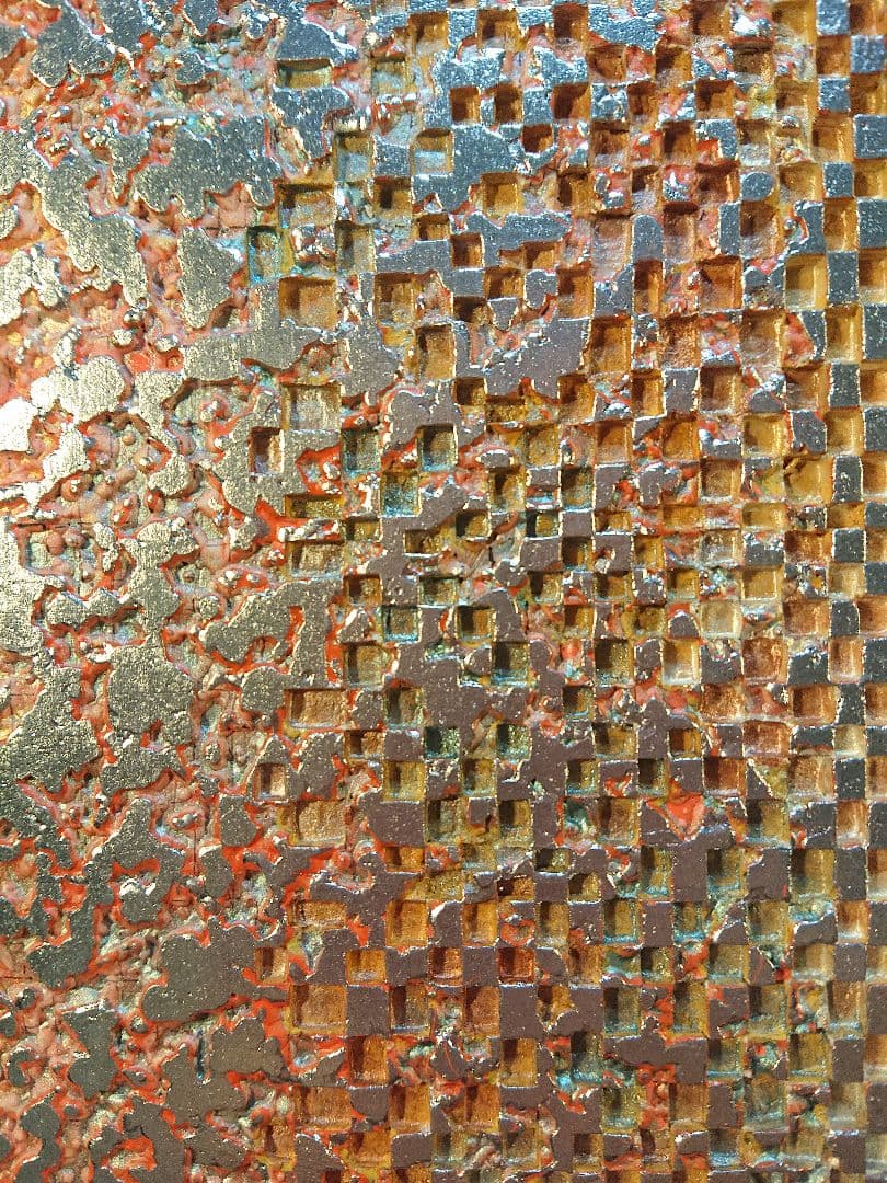 「相転移/そうてんい 時空の織り物#5」堤 進 2011年制作 日本画 F4号