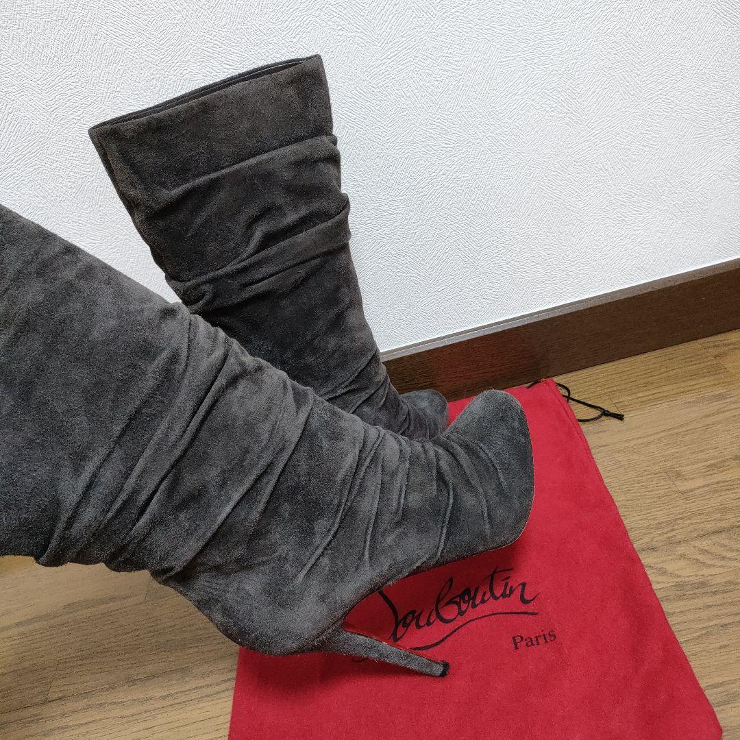 Christian Louboutin ロングブーツ　スウェット　38 1/2