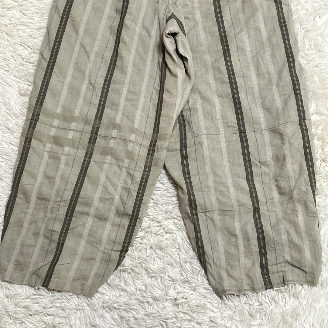 慈雨 センソユニコ ストライプ ワイドパンツ 楽ちん 美シルエット 日本製 40