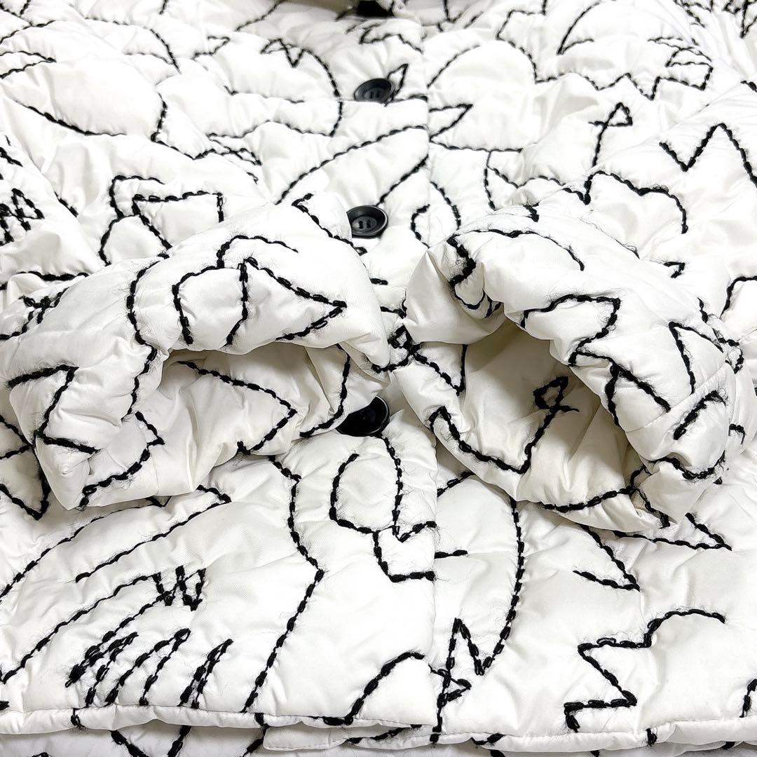 慈雨　センソユニコ　中綿コート　ジャケット　総刺繍　ステッチ　スタンドカラー