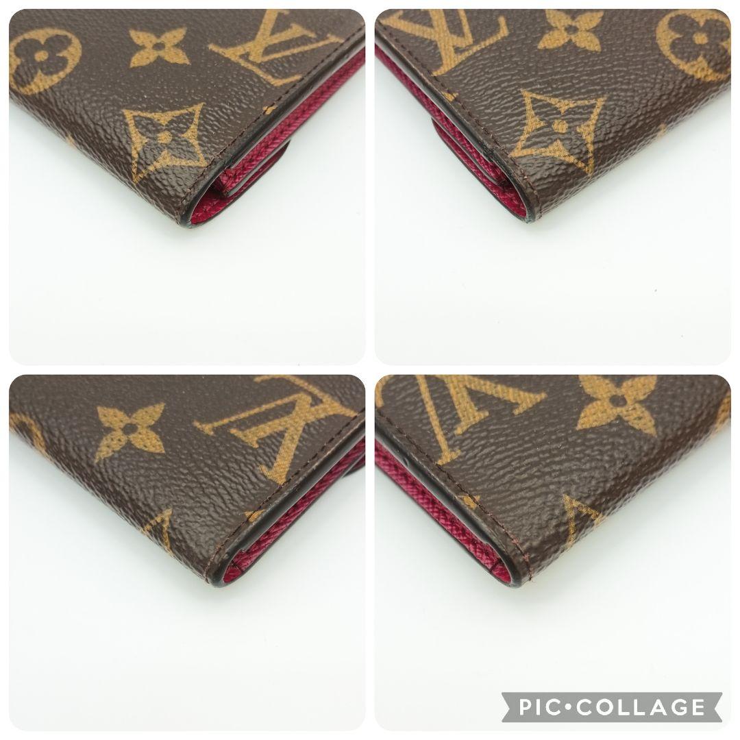 【美品S】ルイヴィトン　ポルトモネロザリ　モノグラム　フューシャ