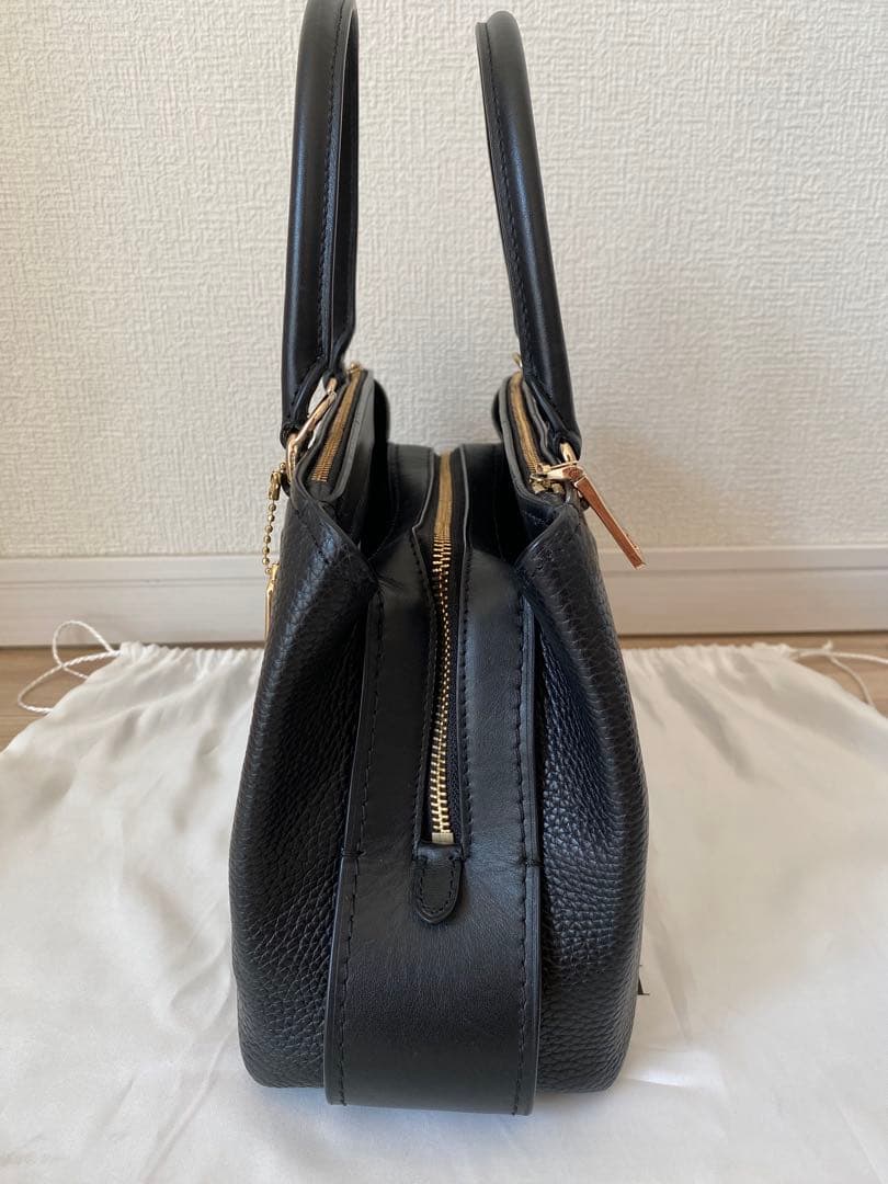 COACH ブラック レザー ハンドバッグ　ショルダーバッグ　正規品　2way