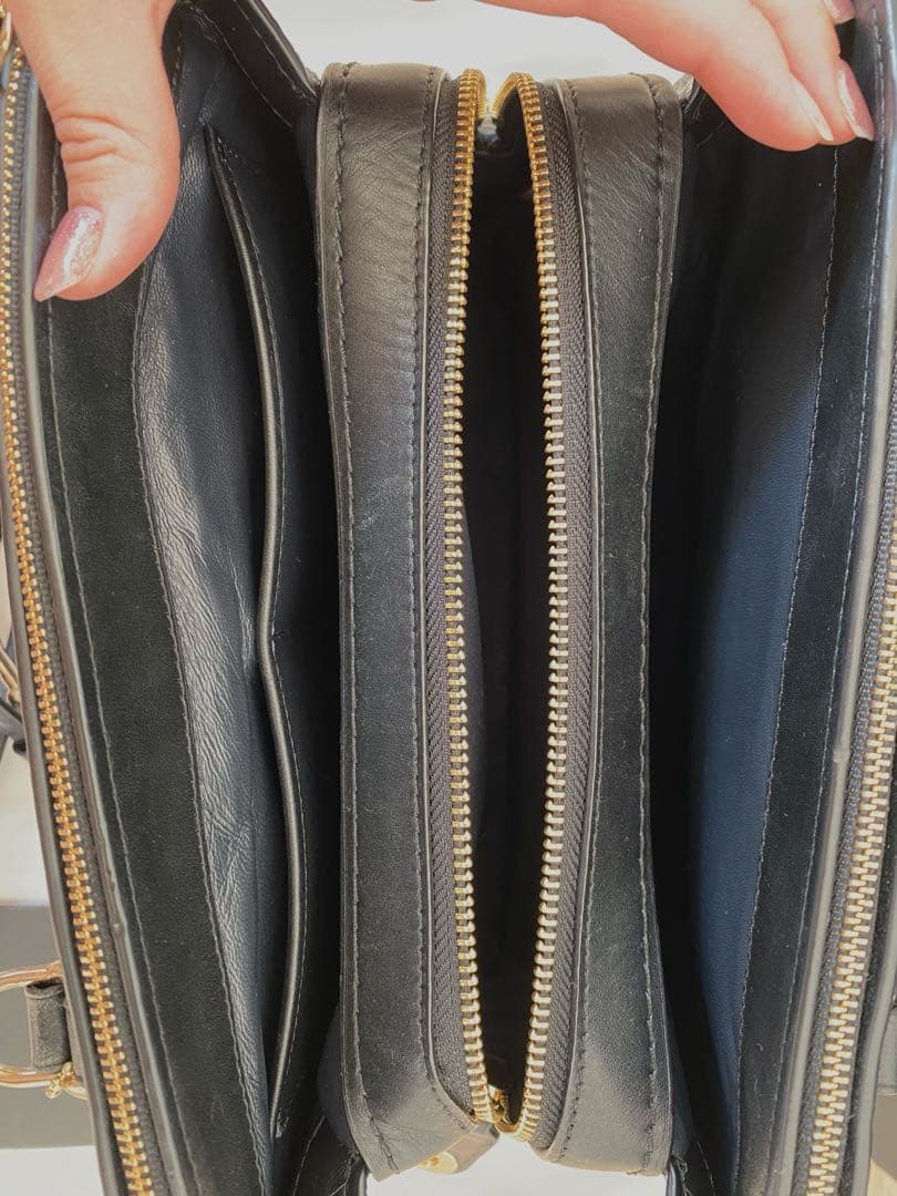 COACH ブラック レザー ハンドバッグ　ショルダーバッグ　正規品　2way