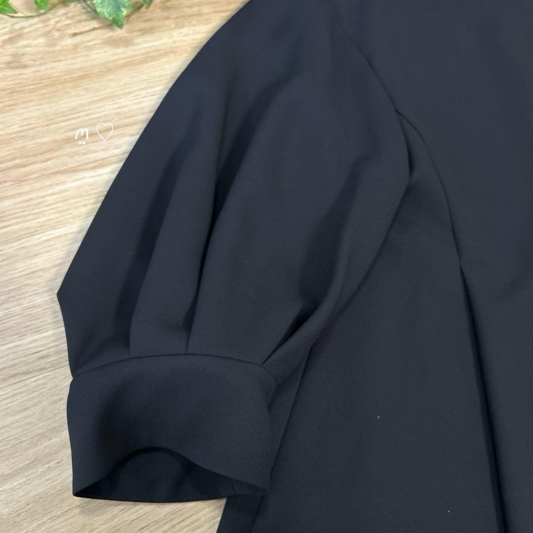 ADOREアドーア　クリアボンディングブラウス　38　長袖　フレアシルエット