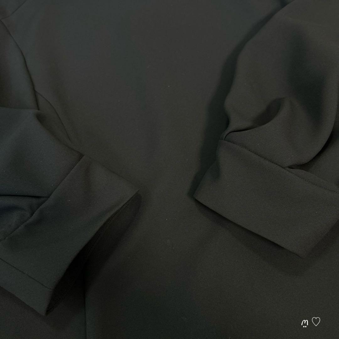 ADOREアドーア　クリアボンディングブラウス　38　長袖　フレアシルエット