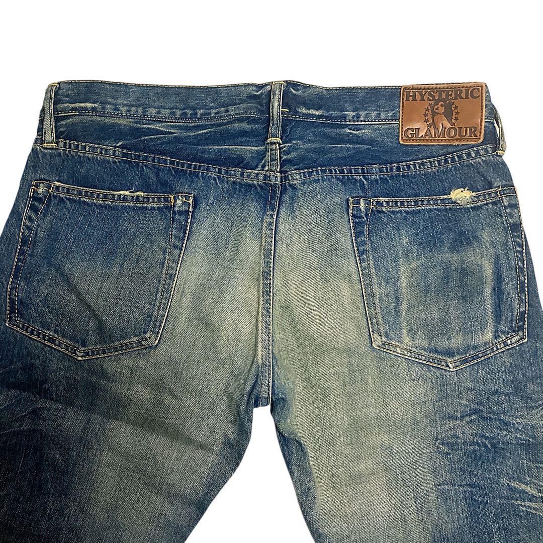 HYSTERIC GLAMOUR デニムパンツ W34 ダメージジーンズ　裾濃色
