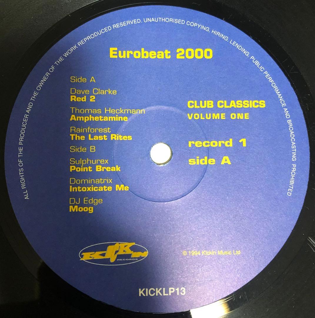 Eurobeat 2000 CLUB CLASSICS Vol.1 レコード