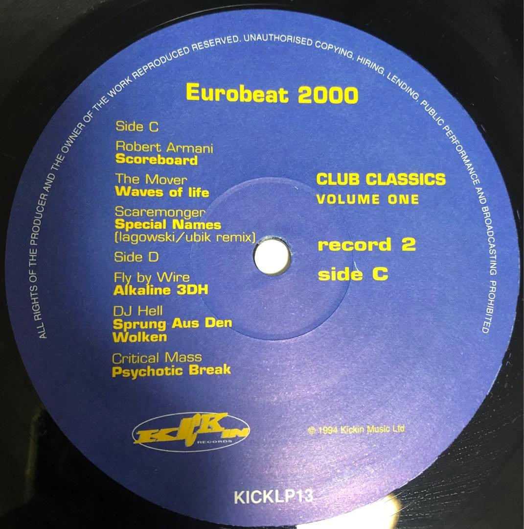 Eurobeat 2000 CLUB CLASSICS Vol.1 レコード