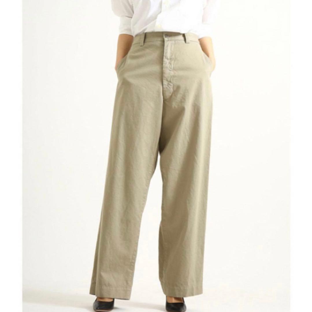極美品✨マディソンブルー チノパン ハイウエストパンツ ワイド ベージュ 01