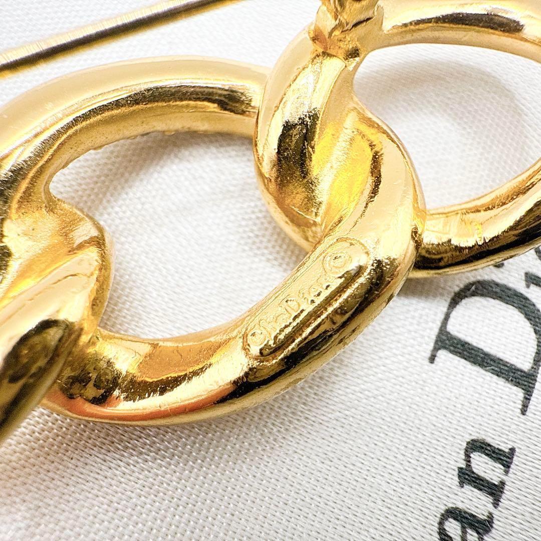 2528極美品✨Dior　ブローチ　CD　ロゴ　希少　刻印