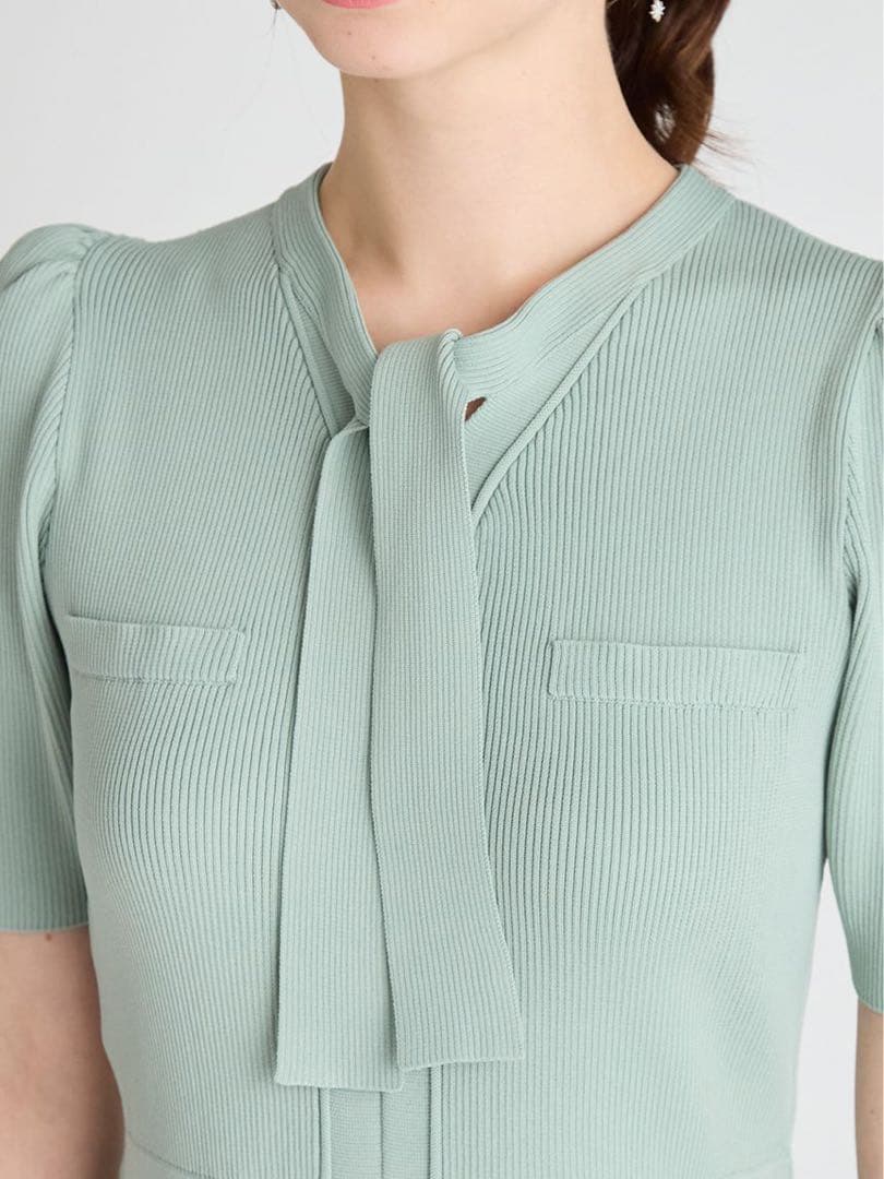 美品✨CELFORD ボウタイニットワンピース　S 25AW MNT 完売品