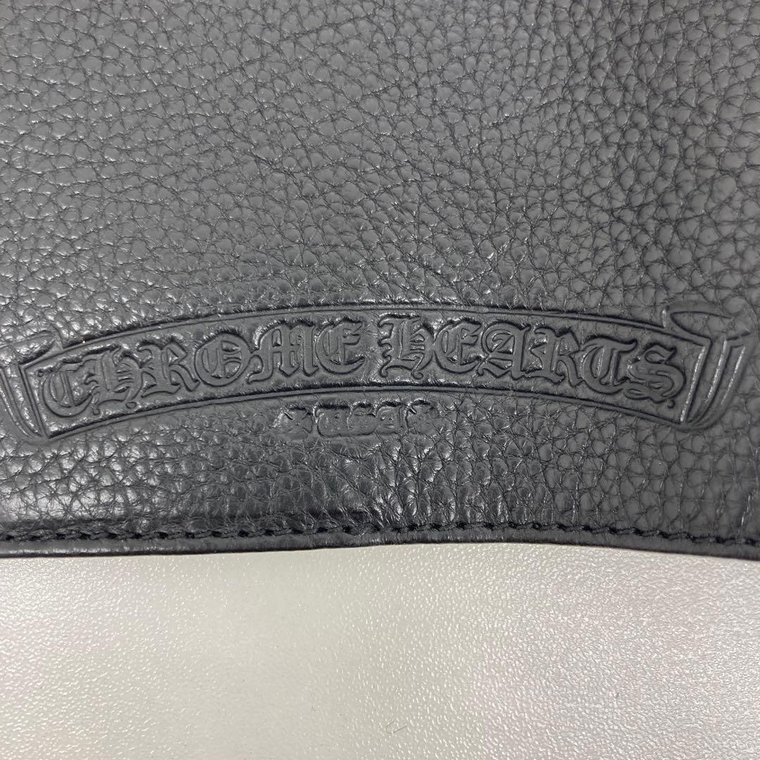 【新品】Chrome Hearts ブラックレザー パスポートケース