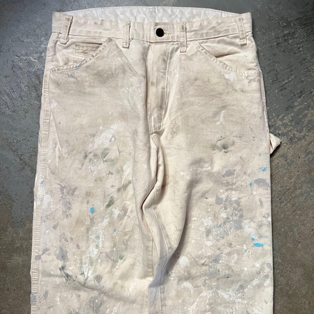DICKIES ペンキ グランジ ホワイト ペインターパンツ W32