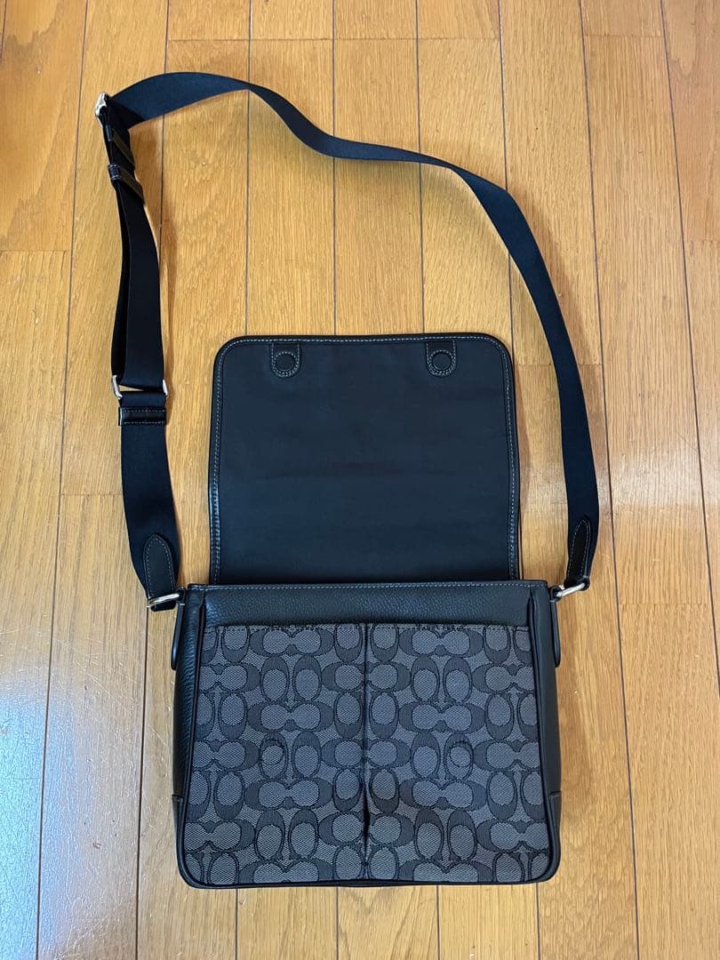 COACH ショルダーバッグ メンズ キャンバス×レザー CE534
