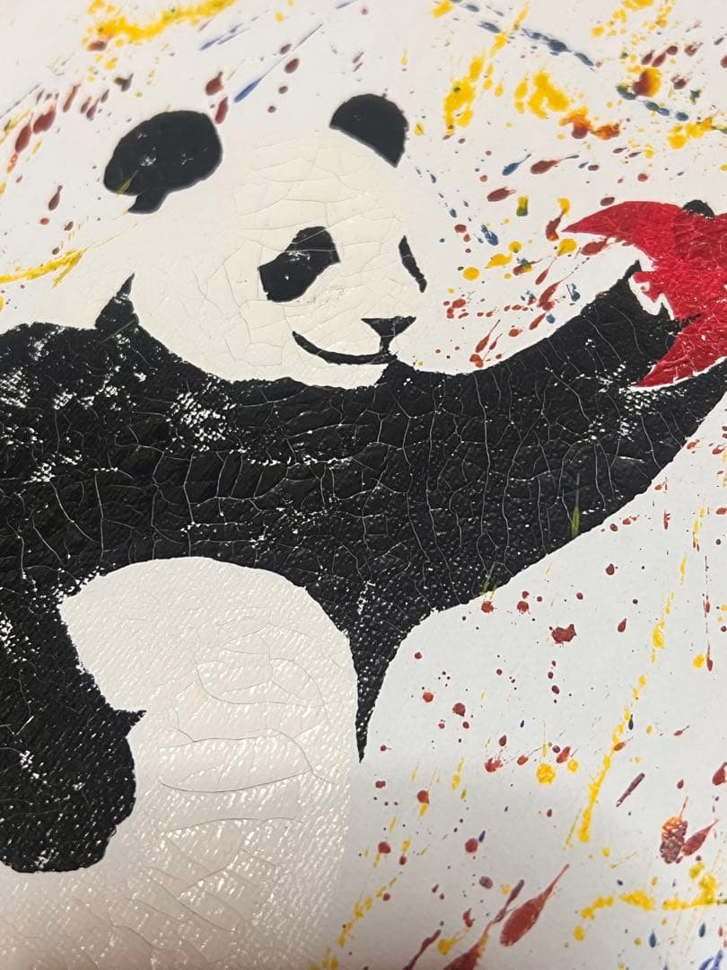 【原画一点物】パンダ×ロケットF4｜ペインテッド・サイレンス　ストリートアート