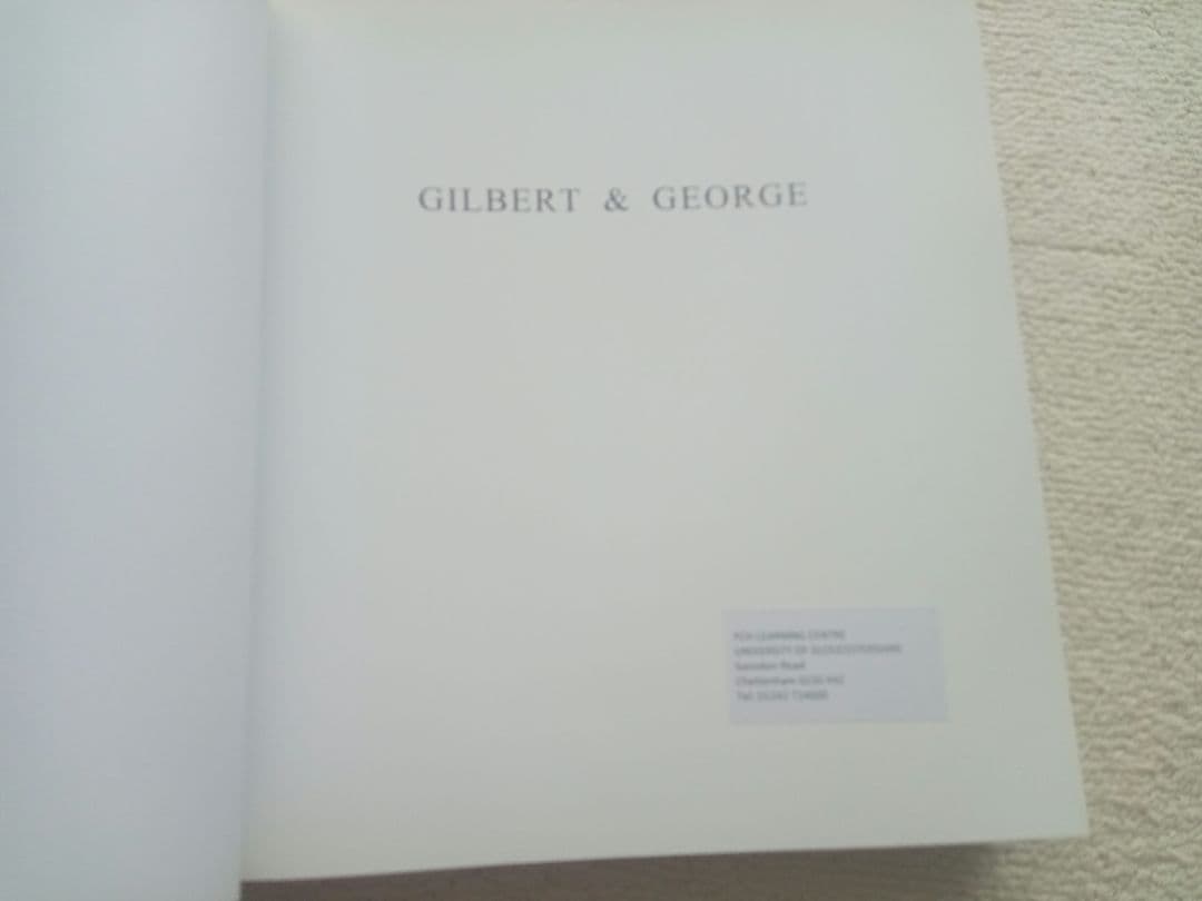 ギルバート&ジョージ Gilbert&e Postcart Art