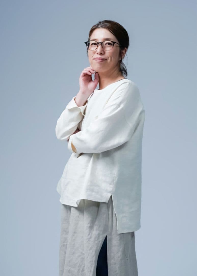 wafu.リネントップス ポケット付き ゆるT