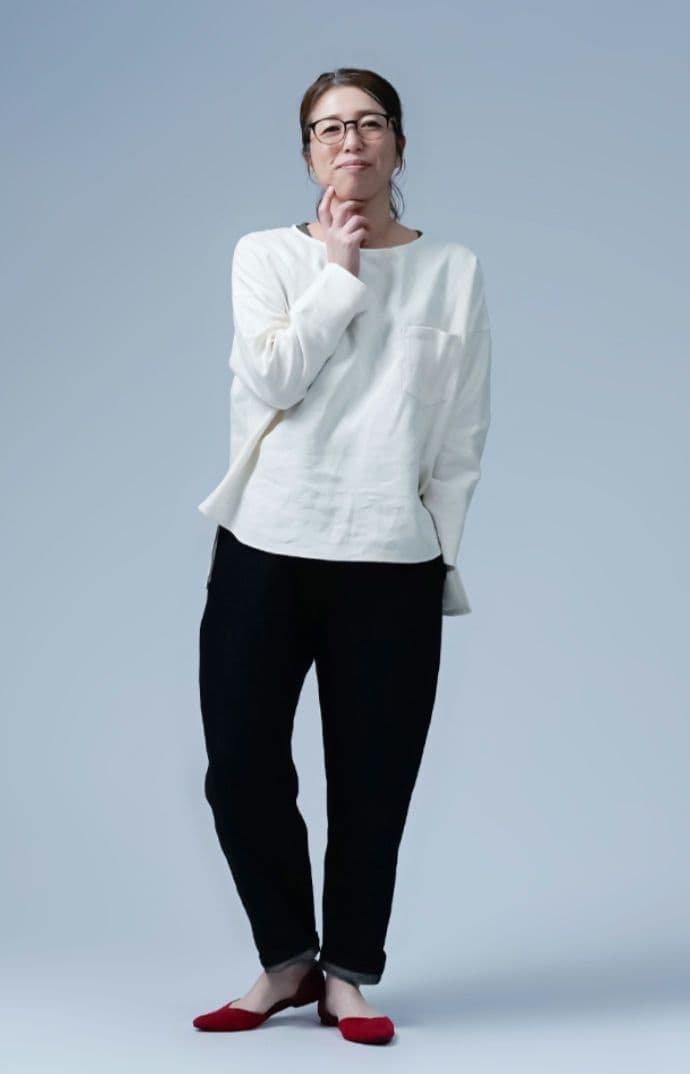 wafu.リネントップス ポケット付き ゆるT