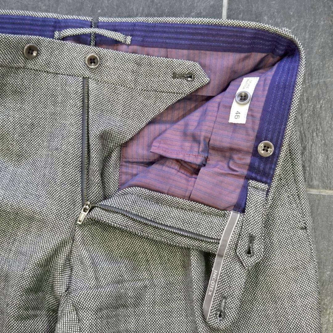 INCOTEX　SLOWEAR　ウールスラックス　グレー　サイズ46