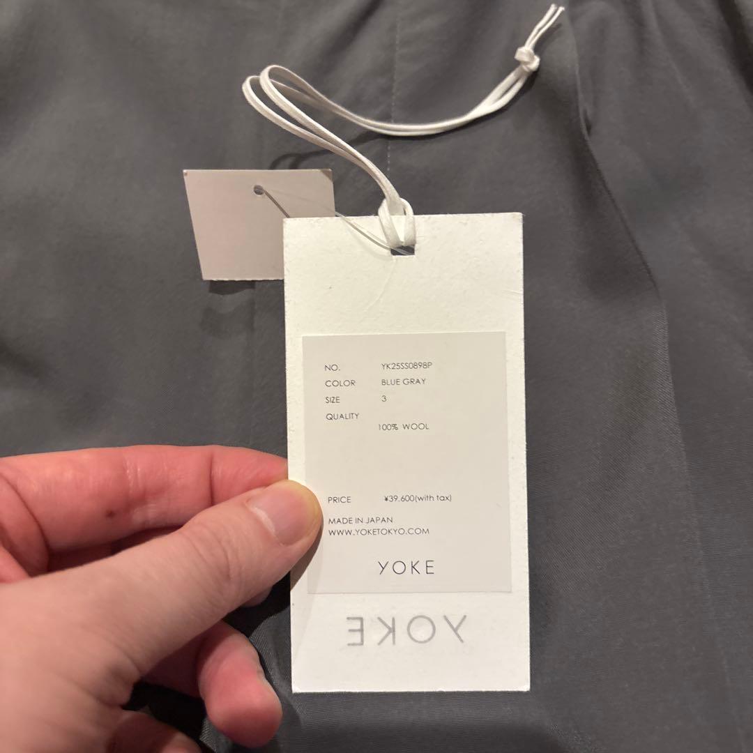 【YOKE】3PLEATED WIDE-LEG TROUSERS