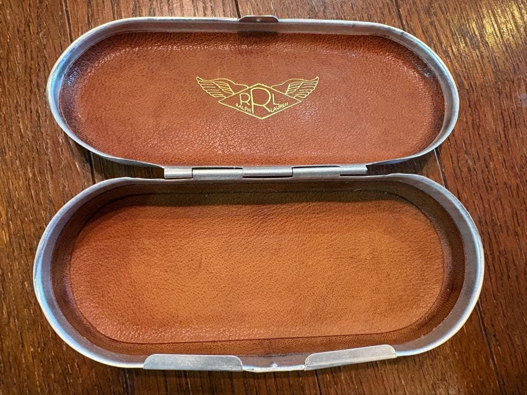 RRL ダブルアールエル メタルケース 小物入れ レザー内装　メガネケース