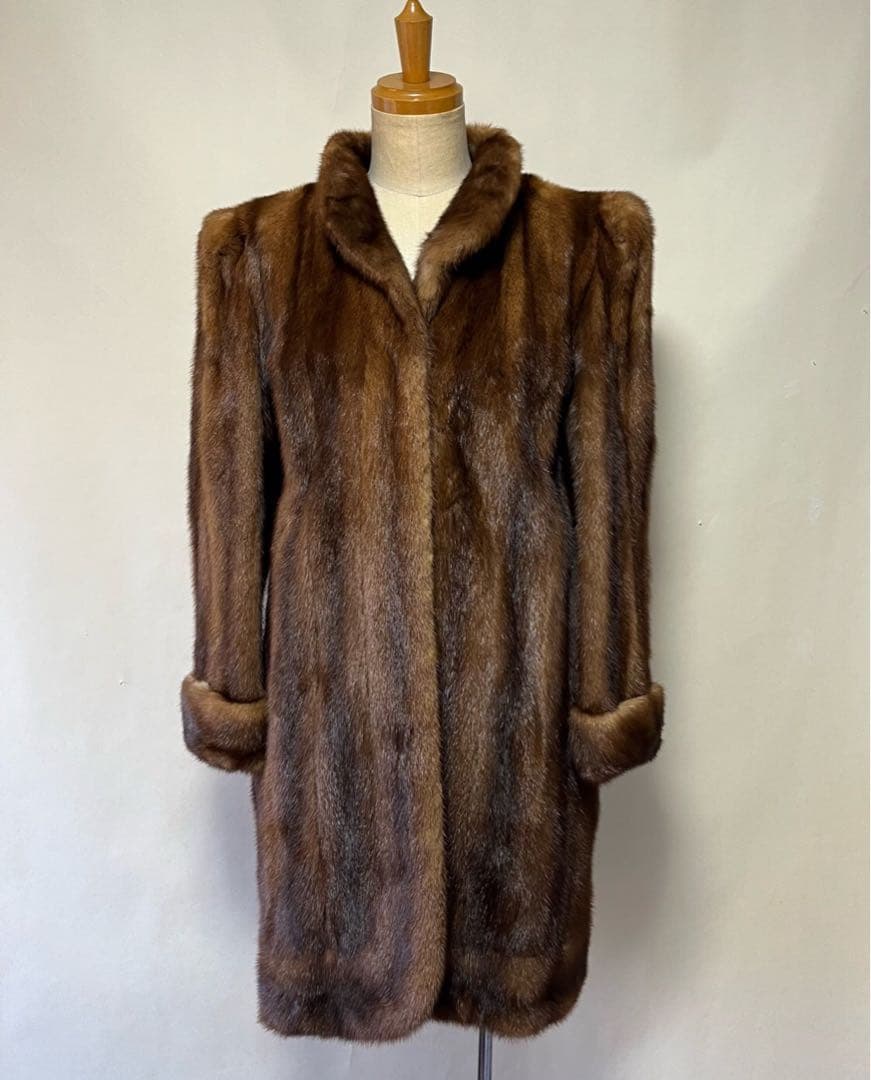 ニナリッチ ミンク 毛皮 コート 13 高級 着丈91cm