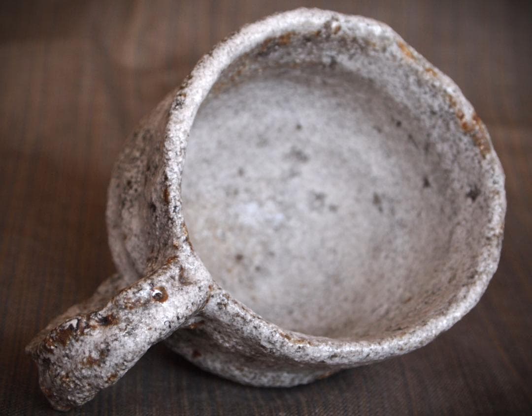 人気作家★村越琢磨【師：梅原武平】信楽白マグカップ