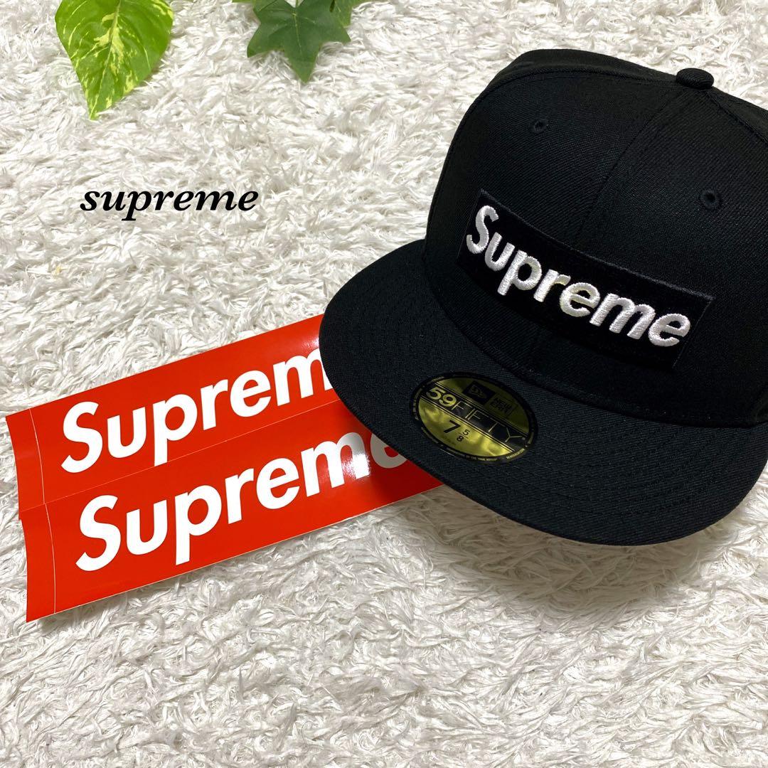 supreme new era キャップ　刺繍　box logo mlb