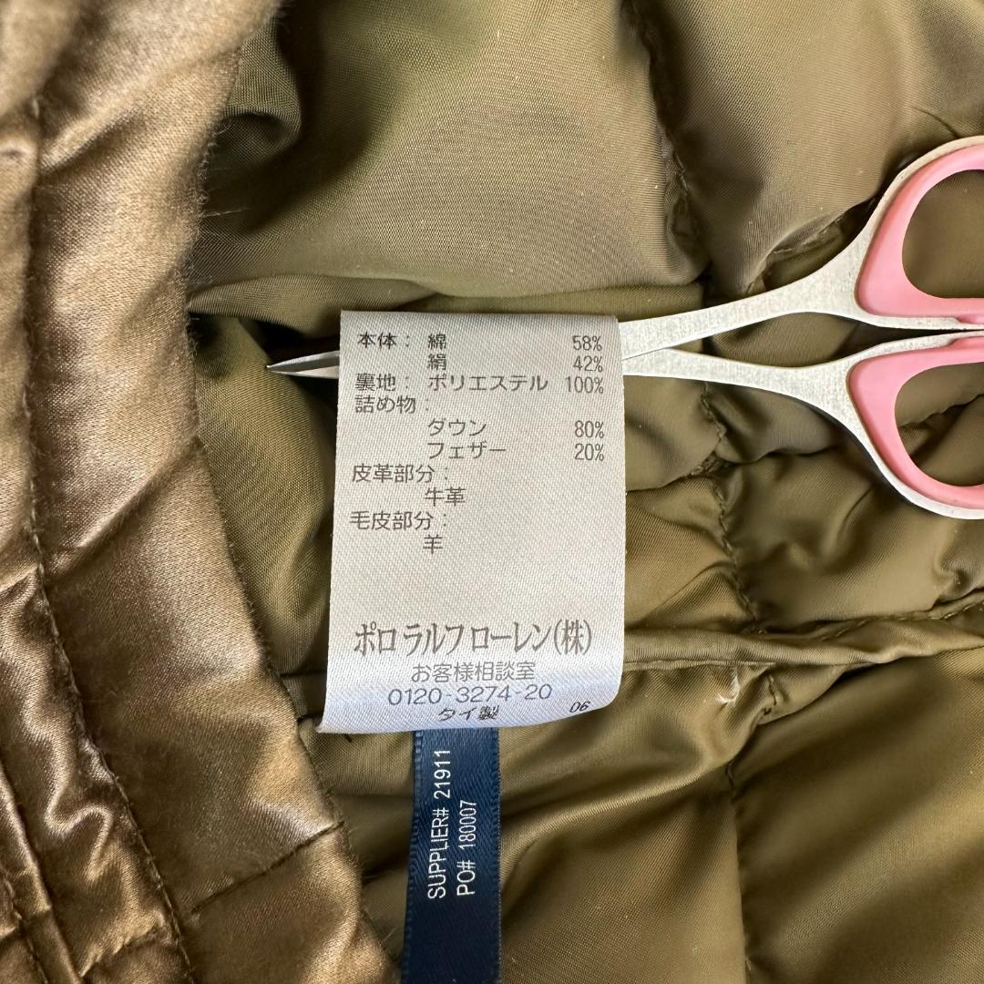 Ralph Lauren ファー付きベスト Sサイズ オリーブグリーン