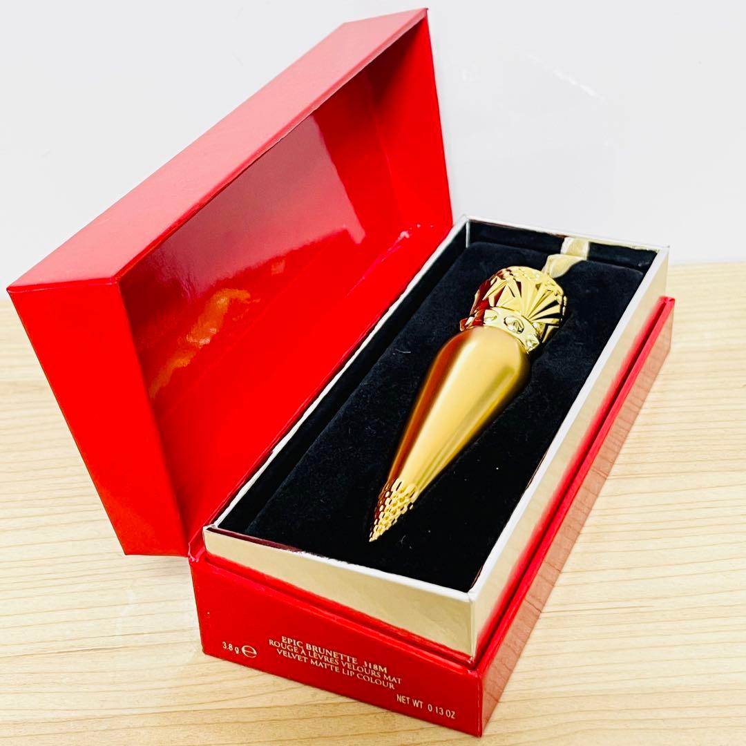 新品未使用 クリスチャン ルブタン ベルベットマット エピックブルネット318M