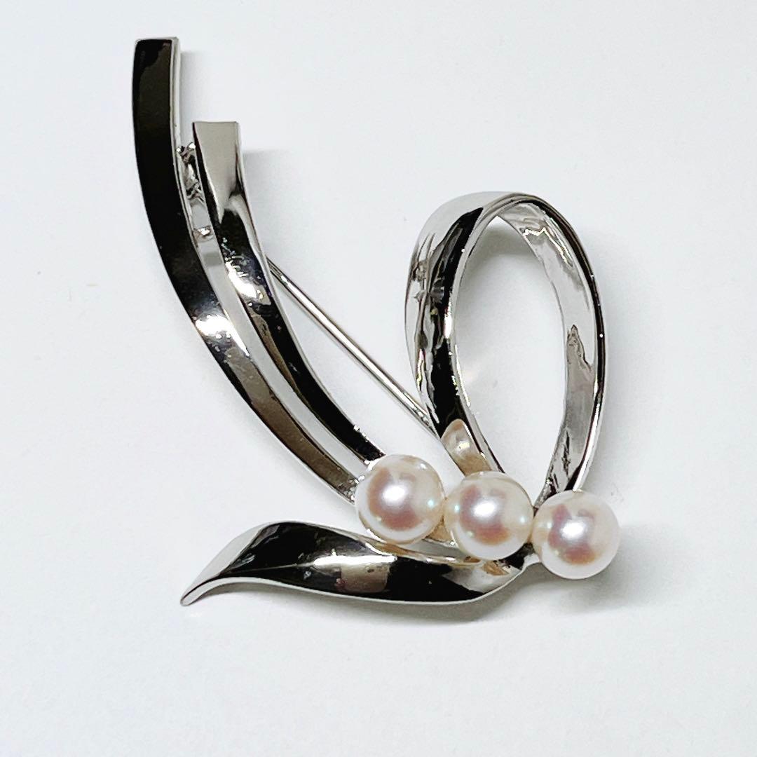 MIKIMOTO ミキモト パール　ブローチ　コサージュ　リボン