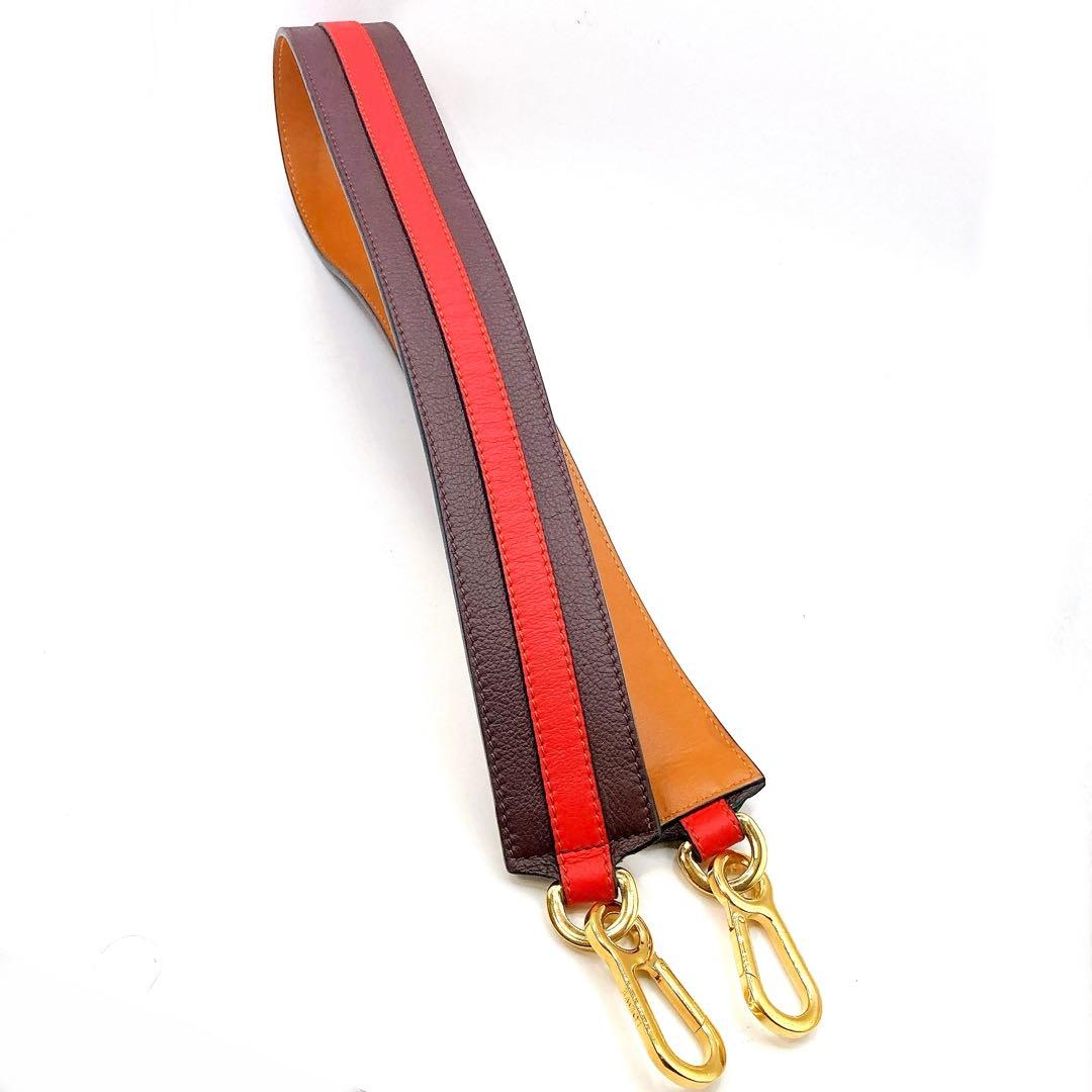 極美品✨LOEWE ロエベ　ショルダーストラップ　レザー　ゴールド金具　ロゴ有り