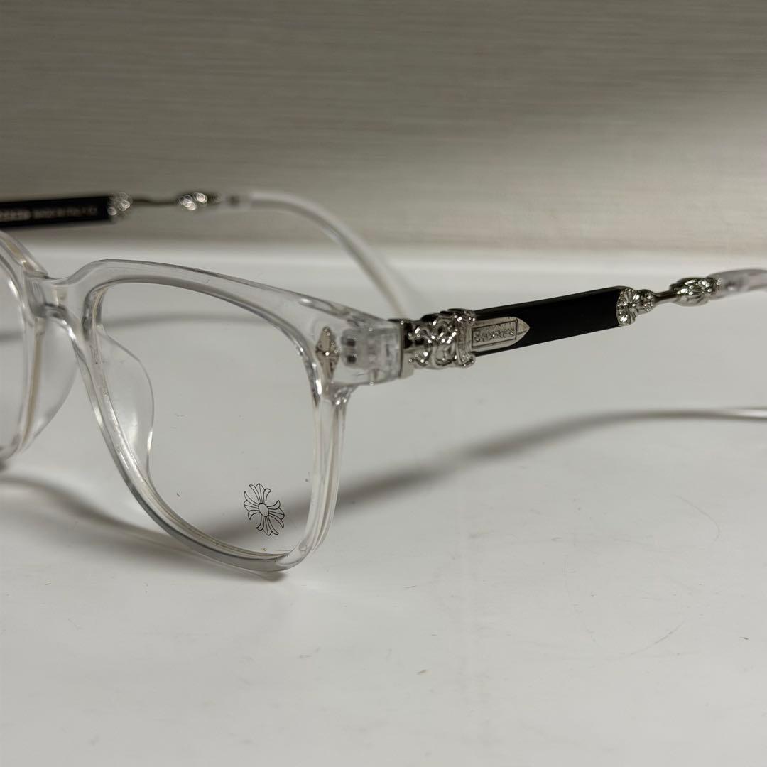 伊達メガネ　サングラス クロス ホワイト&ゴールドy2k クロムハーツ好きに