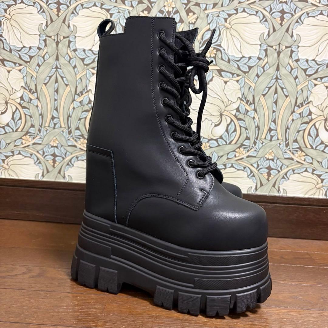 【激安お得】22センチアップ シークレットブーツ 黒 23.5センチ